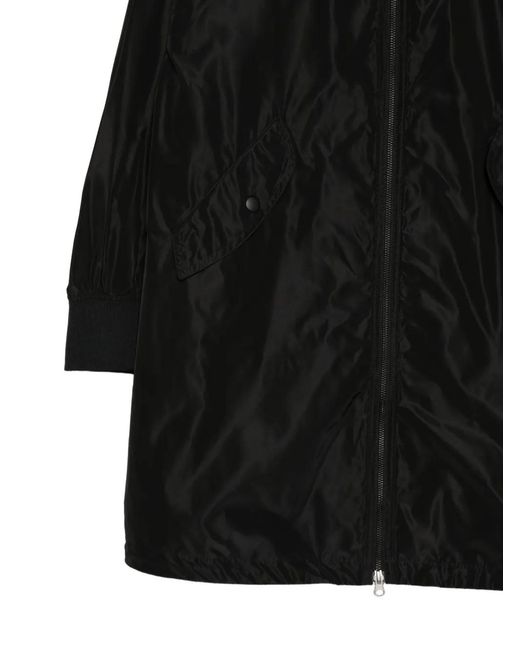 Aspesi Black Zip-Fastening Coat