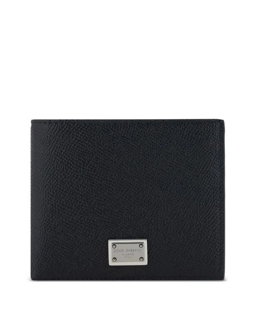 Dolce & Gabbana Black Logo-Plaque Wallet for men