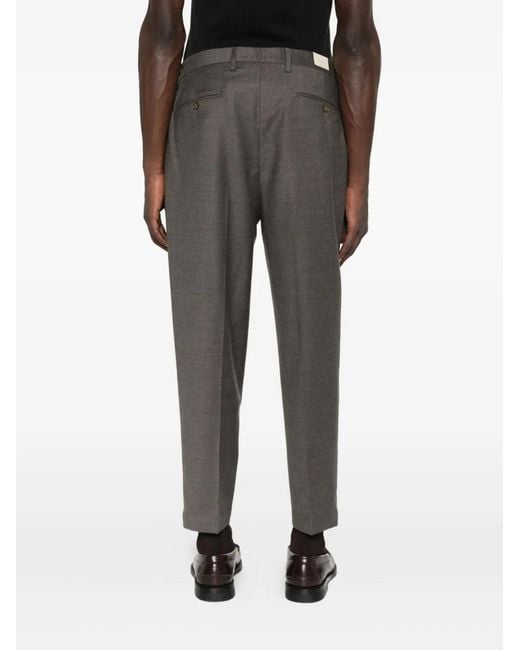 Briglia 1949 Gray Portobellos Pleated Trousers for men