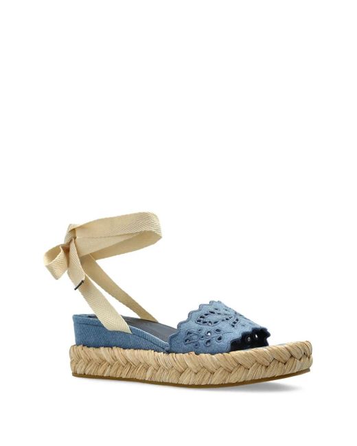 Jimmy Choo Blue Arlee Espadrilles