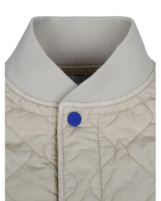 Burberry Gray Padded Bomber Jacket