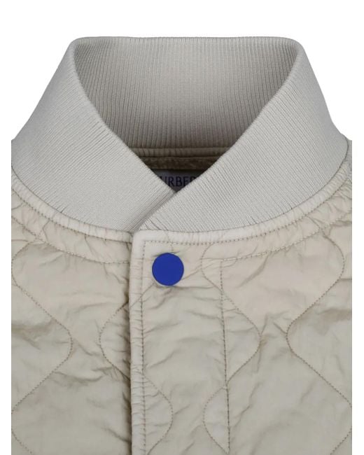Burberry Gray Padded Bomber Jacket