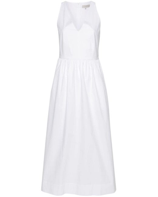 Antonelli White Poplin Midi Dress