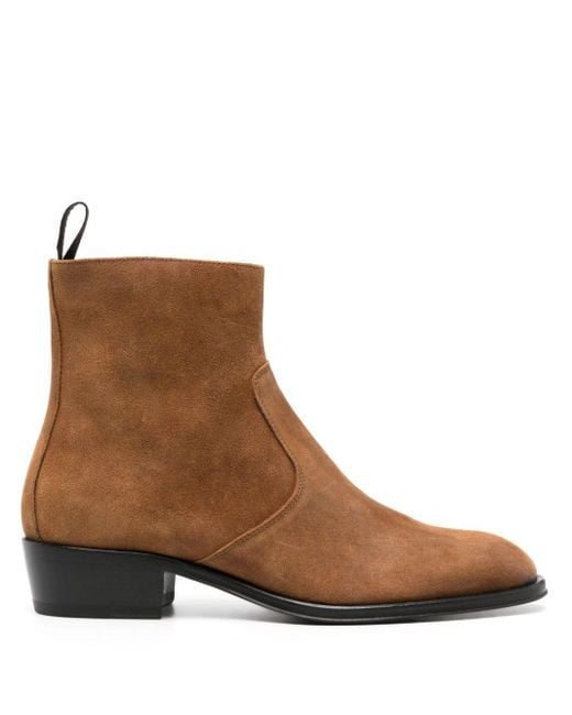 Giuseppe Zanotti Brown 40mm Suede Ankle Boots for men