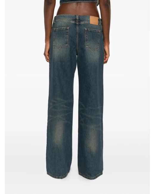 Magda Butrym Blue Five-Pocket Design Jeans