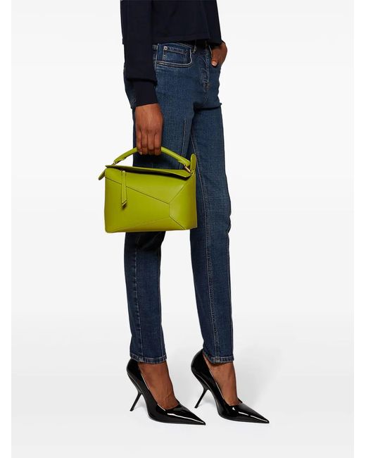 Loewe Green Small Puzzle Bag