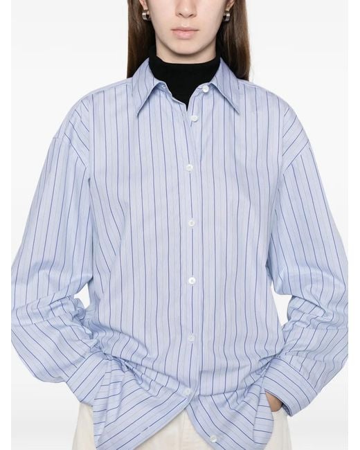 Totême White Classic Stripe Shirt Ice