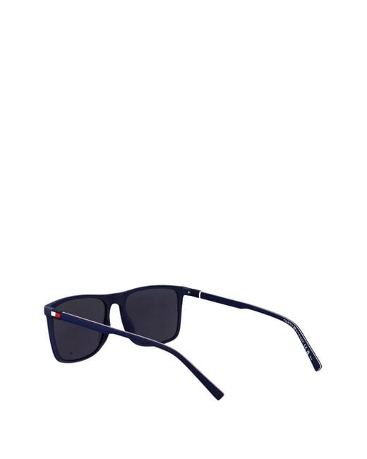 Tommy Hilfiger Blue Rectangle Frame Sunglasses for men