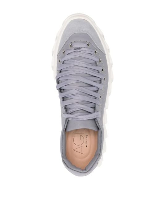 Agl Attilio Giusti Leombruni White Blondie Ties Leather Sneakers