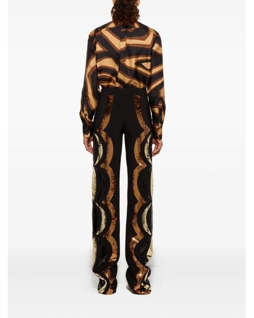Emilio Pucci Brown Seidenhemd mit Labirinto-Print