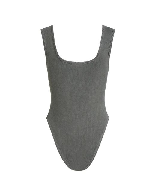Karl Lagerfeld Gray Washed Bodysuit