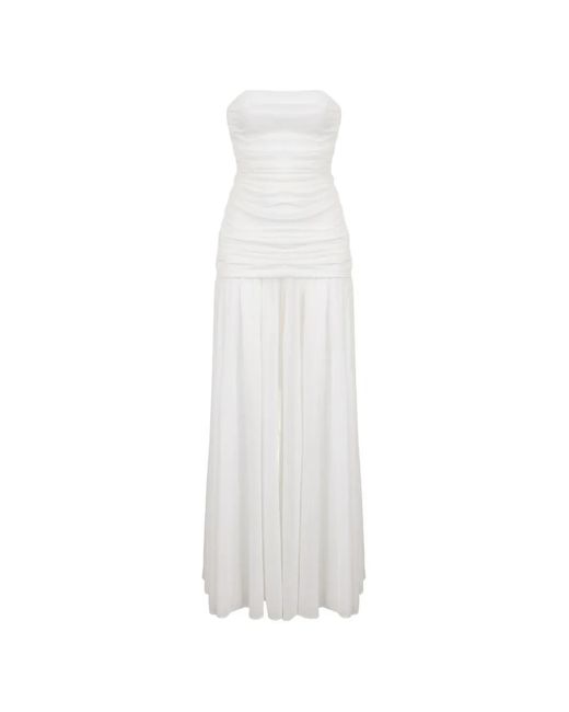 retroféte White Adele Strapless Maxi Dress