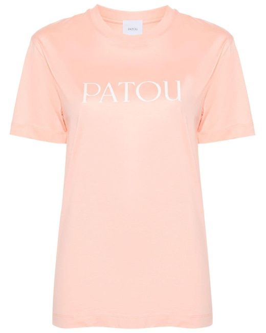 Patou Essential Katoenen T-shirt in het Pink