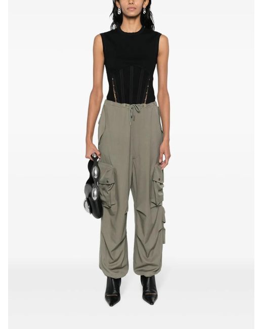 DARKPARK Gray Blair Cotton Cargo Trousers