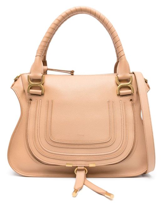 Chloé Natural Medium Marcie Double Carry Tote Bag