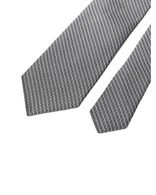 Boss White Patterned Tie for men