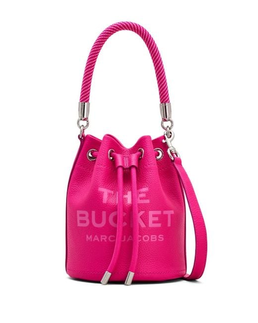 Marc Jacobs The Leather Bucket Tas in het Pink