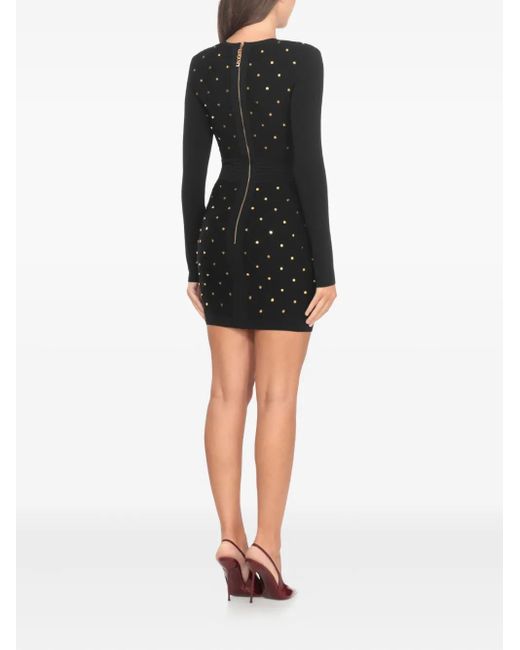 Elisabetta Franchi Black Mini Polka Dot Dress