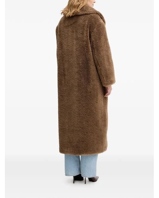 Guess Brown Eugenie Single-Breasted Coat