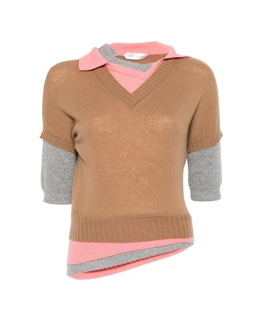 August Barron Pink Layered Polo Top