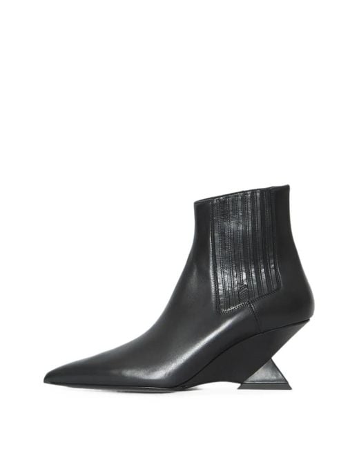 The Attico Black Cheope Ankle Boots