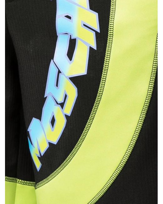 Moschino Black Logo-Print Tailored Shorts for men
