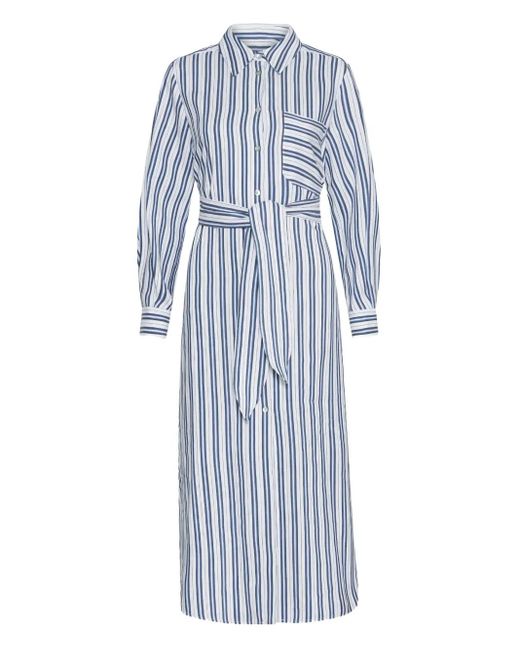 Marella ストライプ シャツドレス Blue