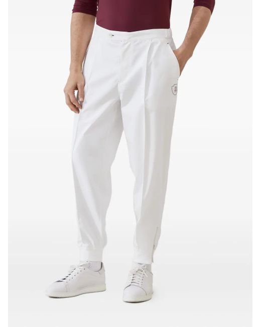Brunello Cucinelli White Straight-Leg Track Pants for men
