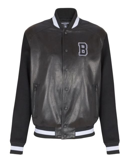 メンズ Balmain ボンバージャケット Gray