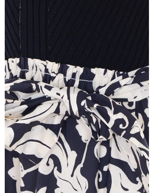 Liu Jo White Short Dress With Print