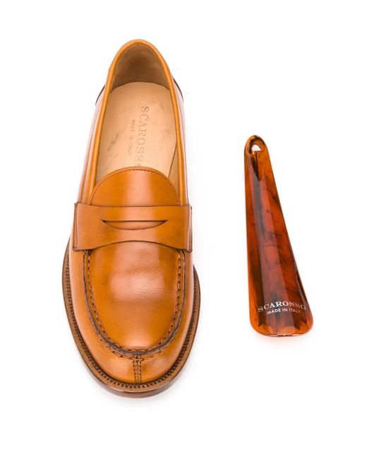 Scarosso Orange Harper Slip-On Loafers