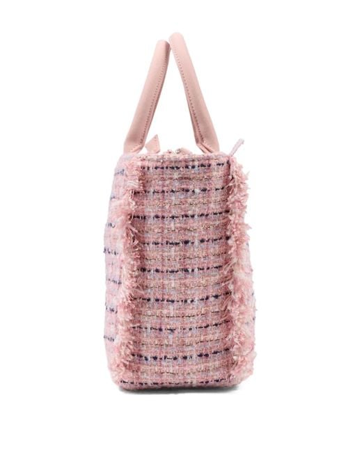 Mc2 Saint Barth Pink Colette tweed tote bag