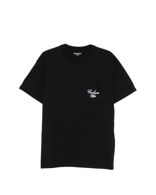 Carhartt Black Logo-Embroidered T-Shirt for men
