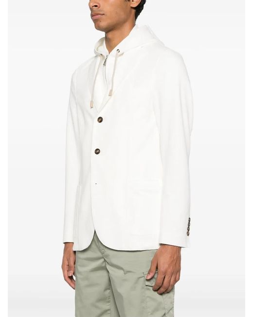 Eleventy White Layered-Effect Blazer for men