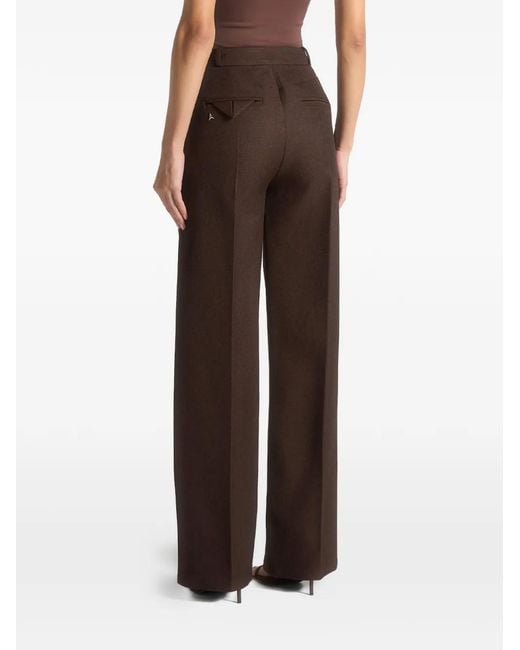 Manière De Voir Brown Julie Twin-Pleat Tailored Trousers