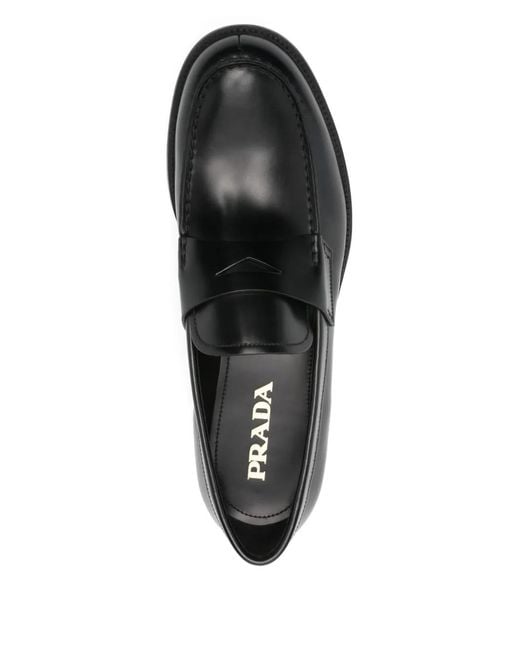 Penny-slot loafers Prada de hombre de color Black