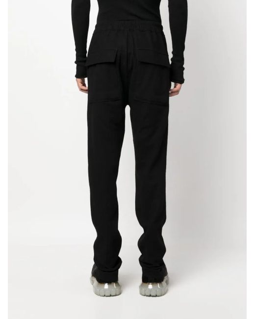 Rick Owens Black Straight-Leg Wool Track Pants for men