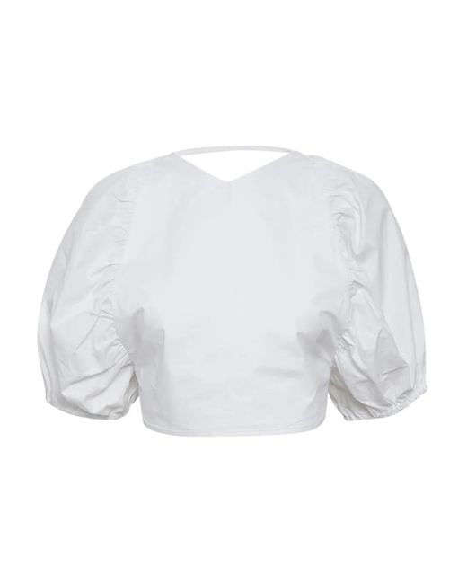 Top Svala Con Maniche A Palloncino di Gestuz in White