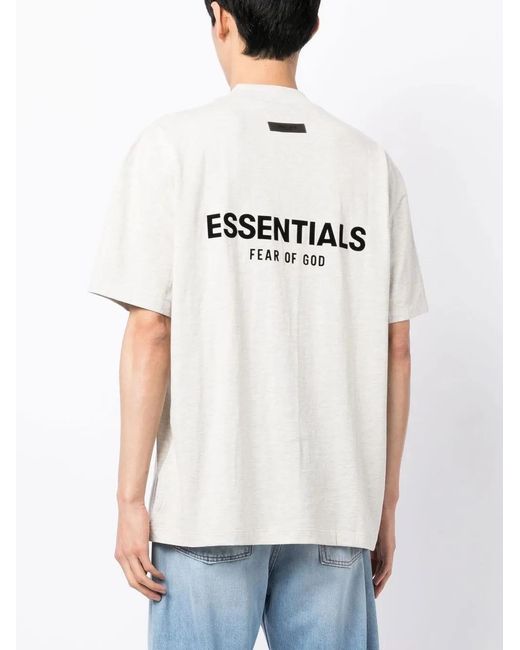 Fear Of God White Logo-Print T-Shirt for men