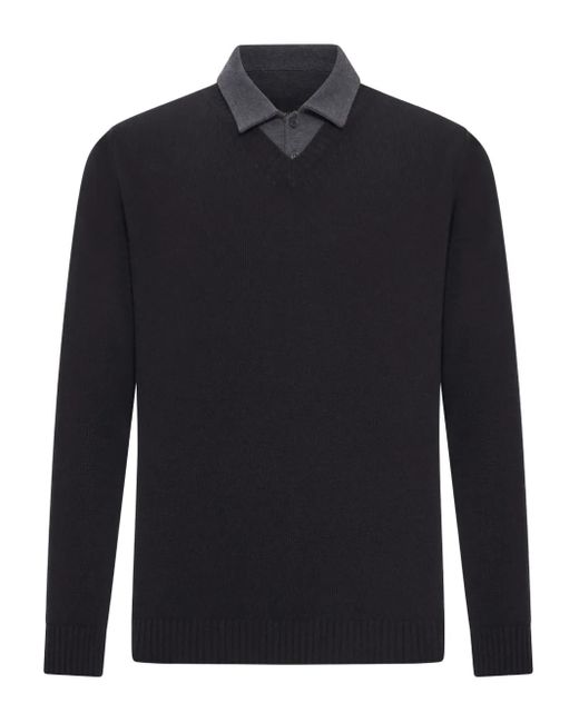 Roberto Collina Blue Cotton-Piquet Polo Shirt for men