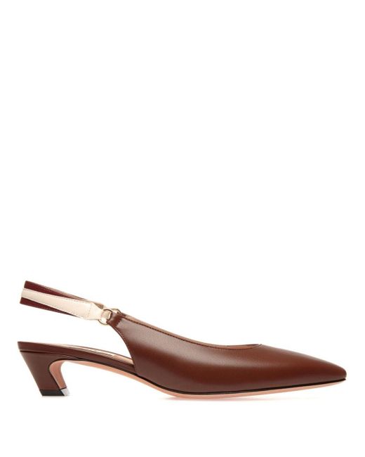 Bally Brown Sylt Nappa Leather Pumps