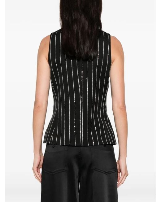 Chaleco A Rayas Sandro de color Black