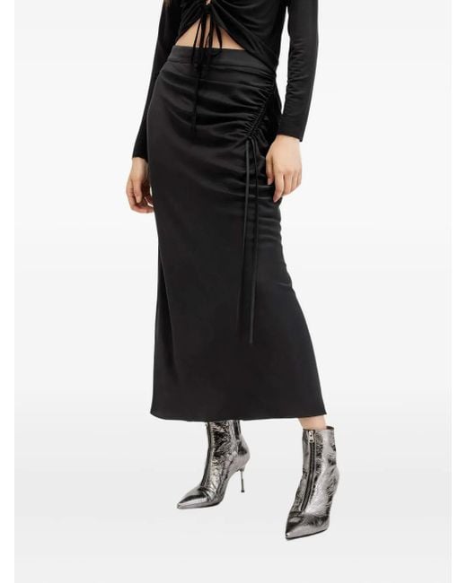 AllSaints Alexia ドローストリング スカート Black