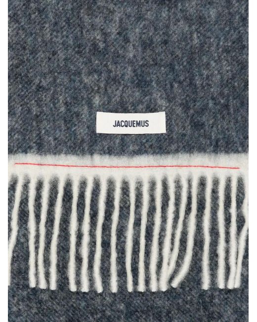 Jacquemus Blue Fringed Scarf