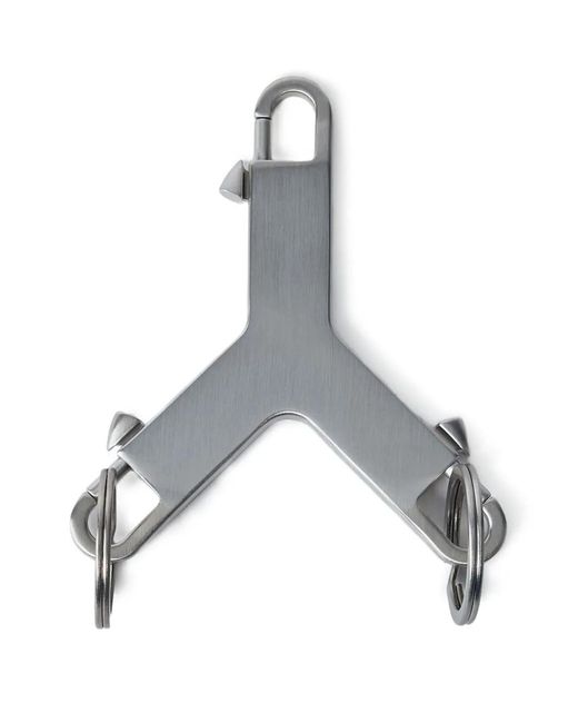 Rick Owens Gray Cerberus Keyring for men