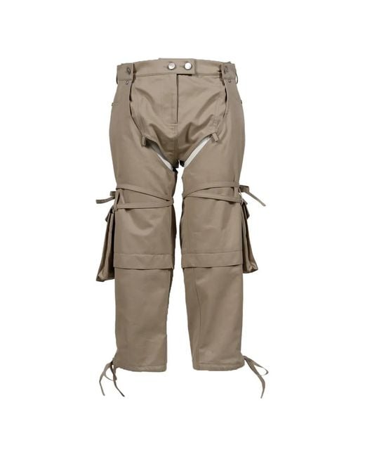 SRVC Studio Natural Bella Cut-Out Tie-Fastening Cargo Pants