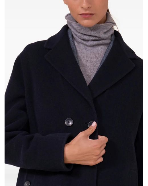 Fedeli Blue Double-Breasted Coat