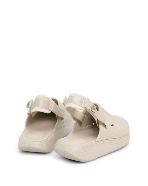 Suicoke White Adjustable-Strap Mules