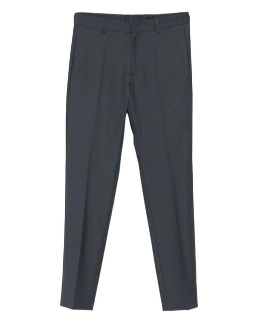 Patrizia Pepe Gray Pressed-Crease Trousers for men