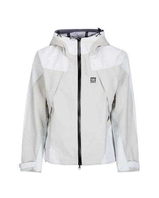 66 North Gray Dyngja Hooded Jacket